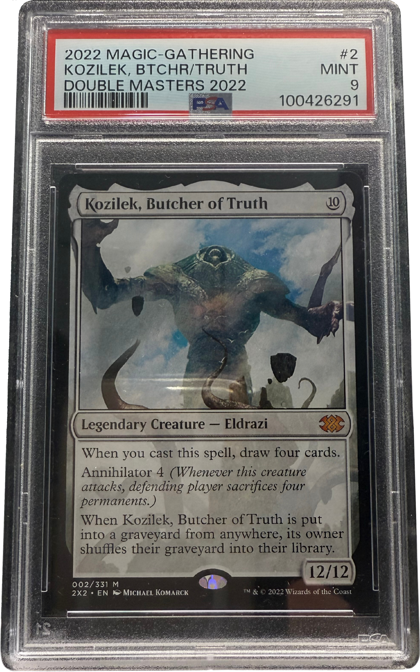 PSA 9 Kozilek, Butcher of Truth – Double Masters 2022 – Magic: The Gathering