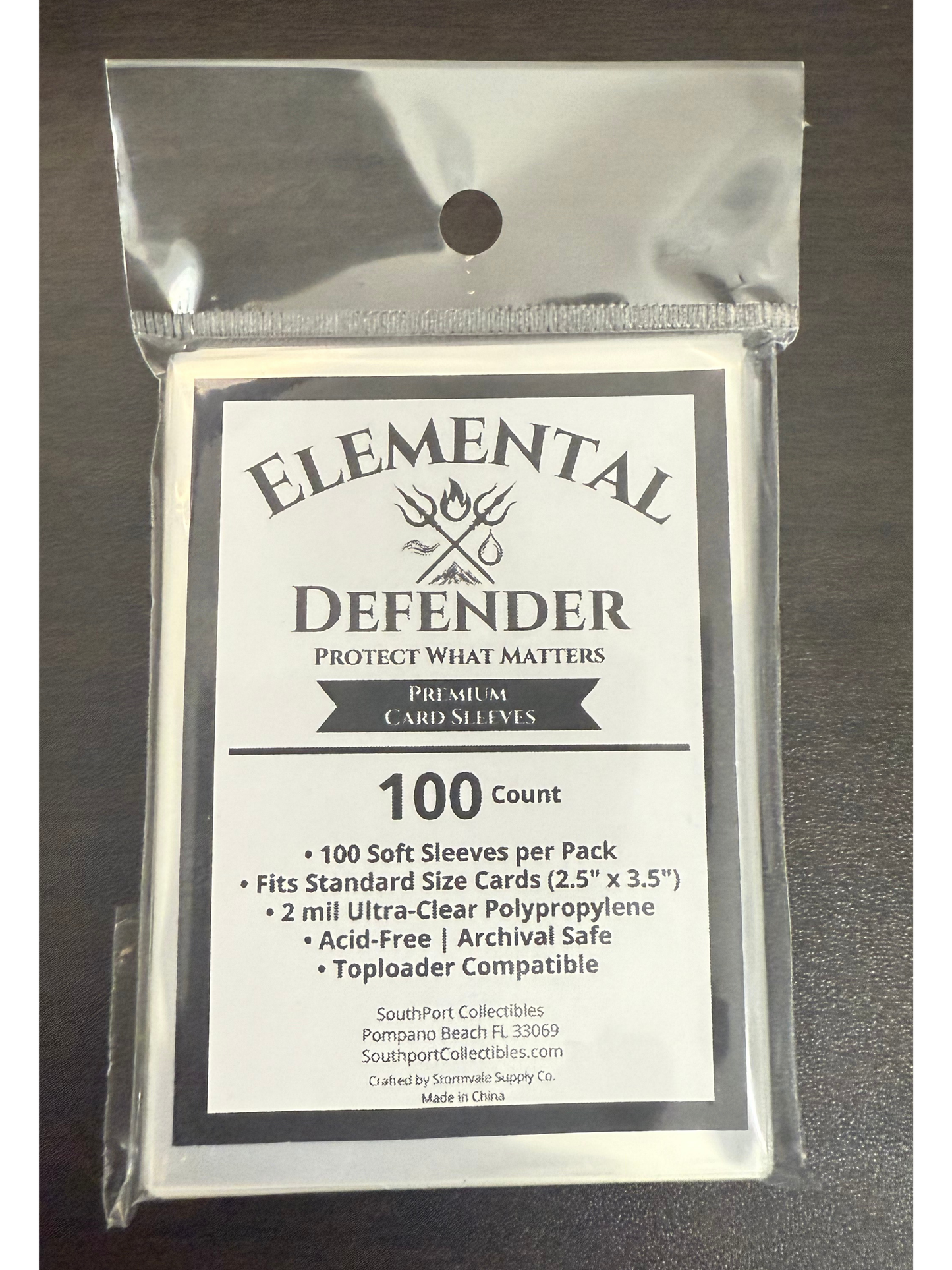 Elemental Defender™ Premium Soft Card Sleeves – 100ct Sleeves – Standard Size Penny Sleeves