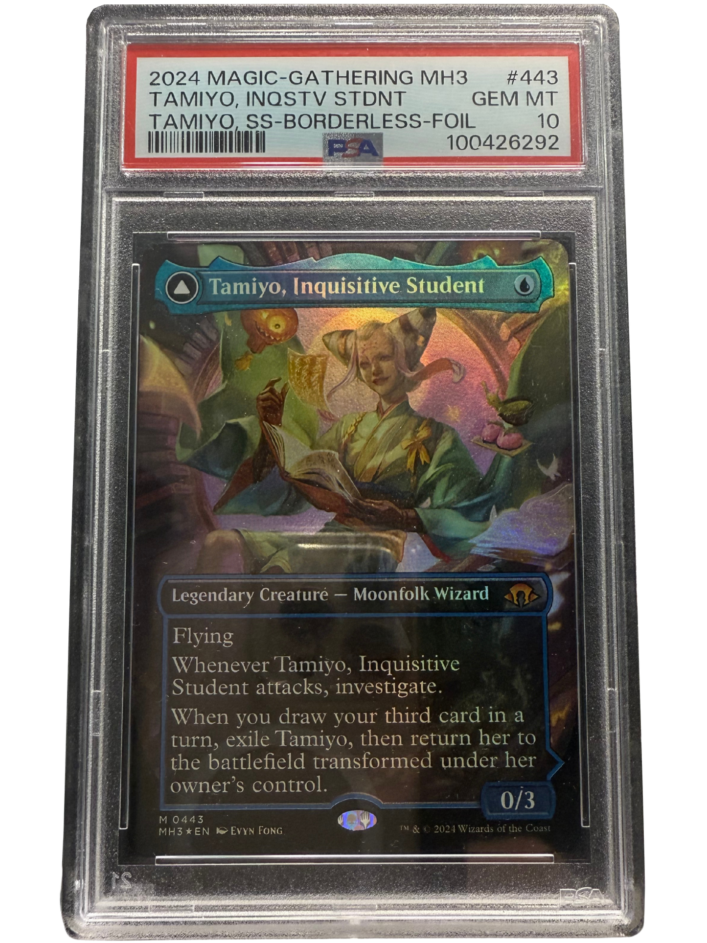 PSA 10 MTG Modern Horizons 3 Tamiyo, Inquisitive Student #443 – Borderless Foil