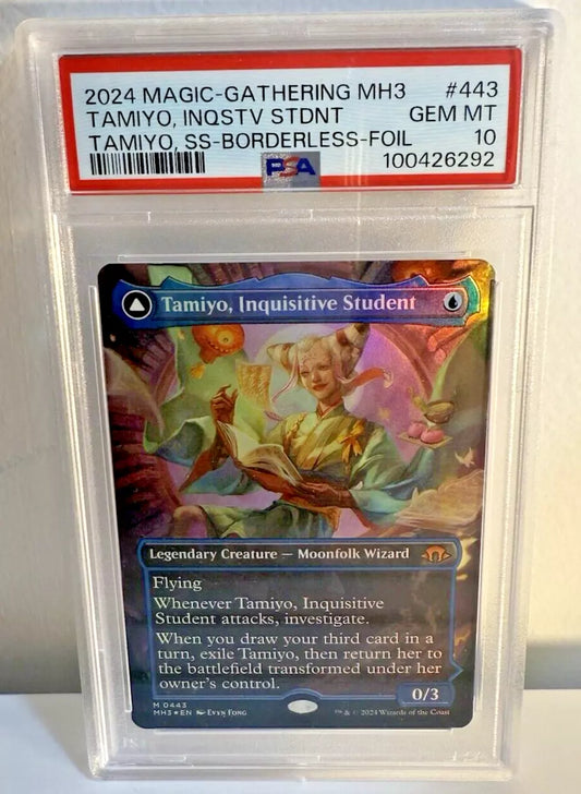 PSA 10 MTG Modern Horizons 3 Tamiyo, Inquisitive Student #443 – Borderless Foil