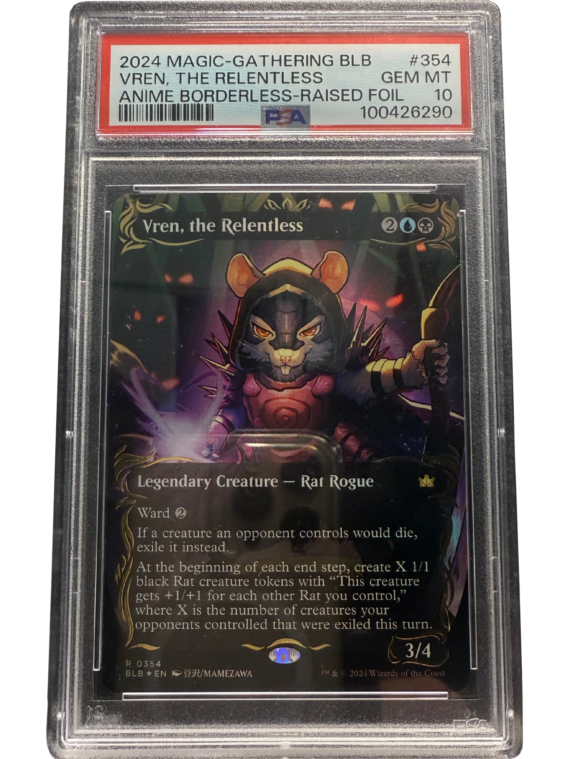 2024 MTG Bloomborrow Anime Borderless-Raised Foil Vren, The